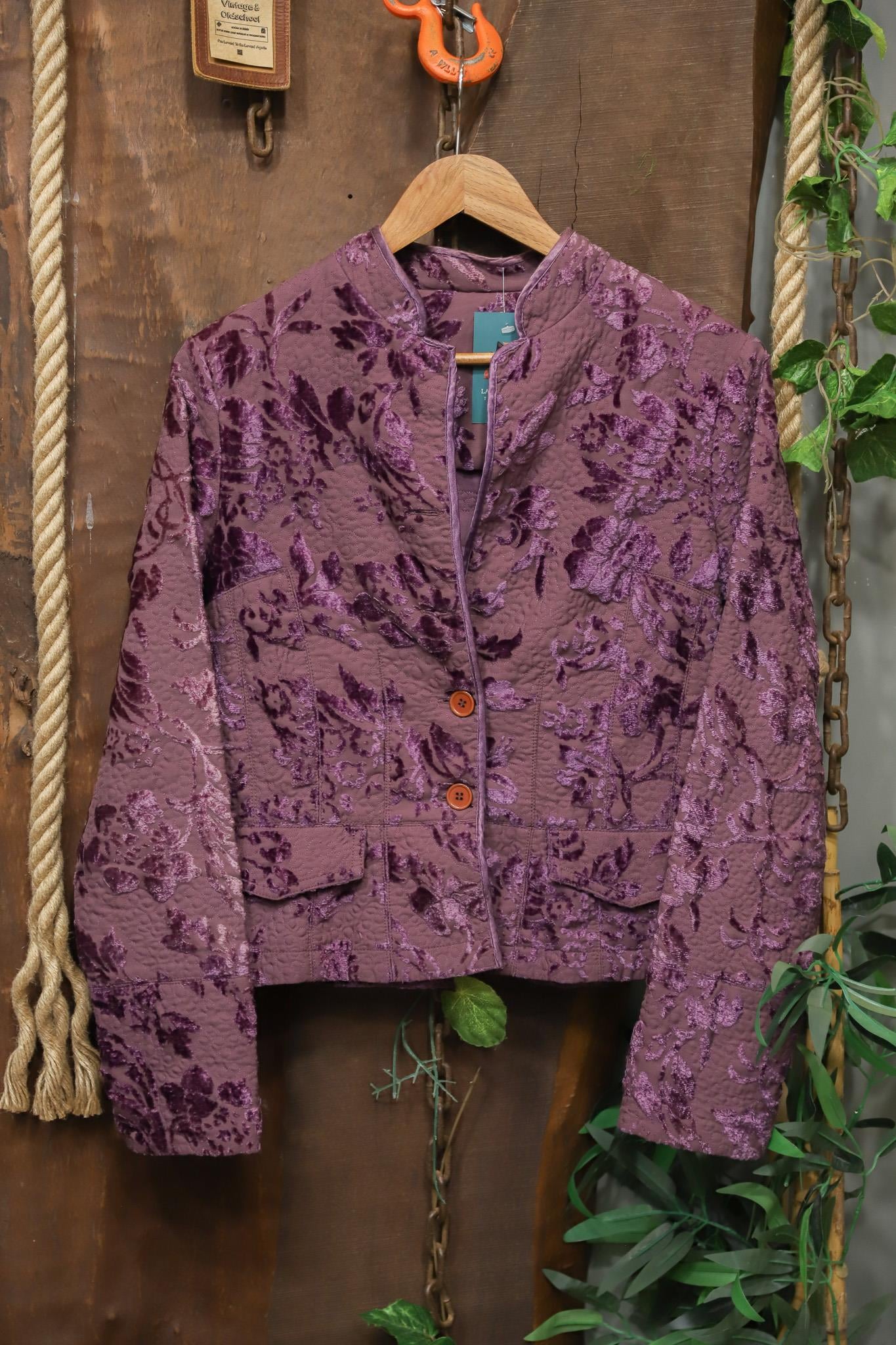 Y2K Purple Velvet Kadife Ceket