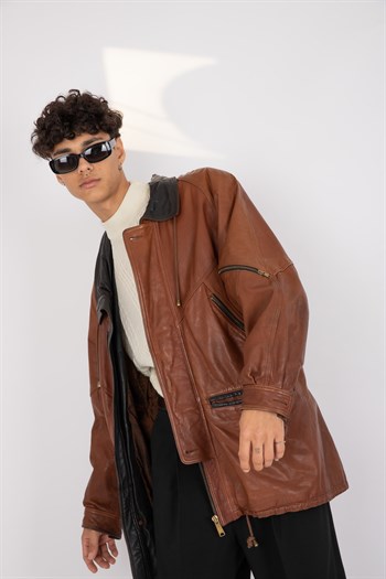 Vintage Brown Leaher Jacket