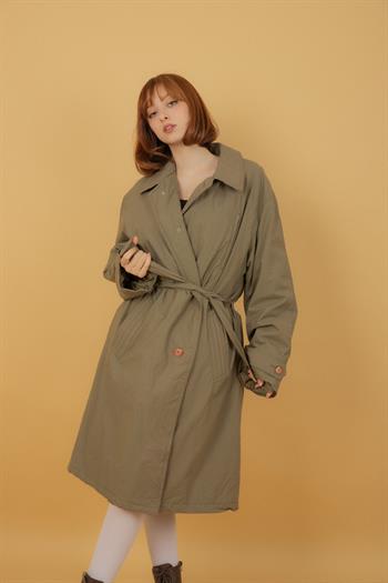 Vintage Unisex Loose Fit Trench Coat
