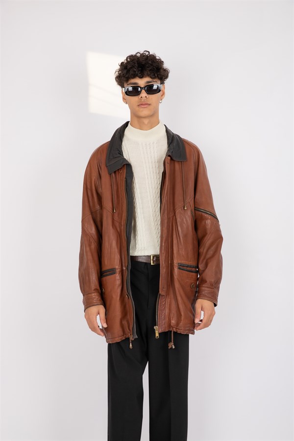 Vintage Brown Leaher Jacket