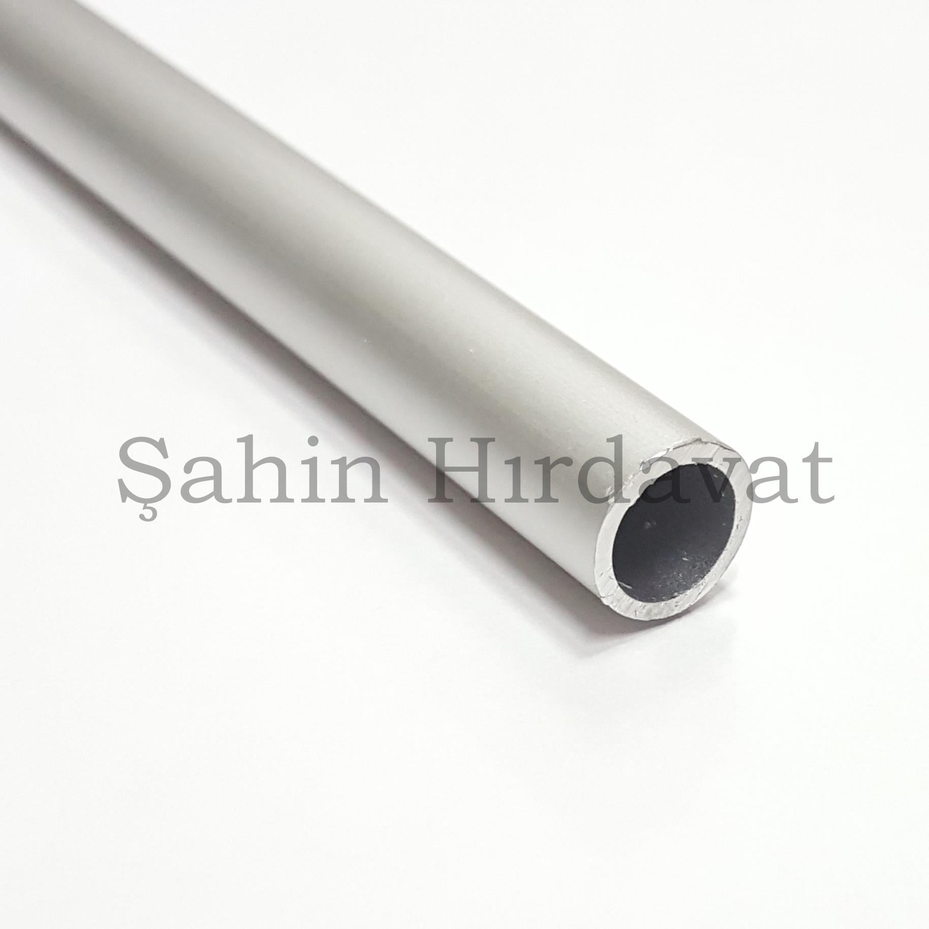 12 mm Alüminyum Yuvarlak Boru Gri 100 cm 