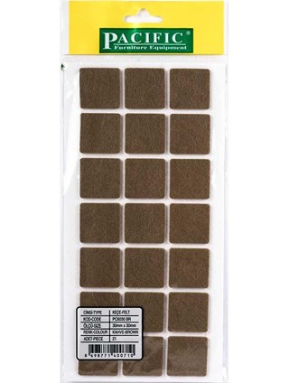 30 mm x 30 mm Yapışkanlı Masa  Sandalye Keçesi Zemin Koruyucu Keçe 1 Paket