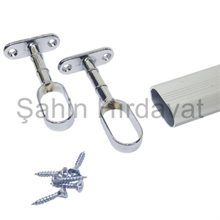 40 cm Gardırop Elbise Askı Borusu Alüminyum Dolap Borusu 