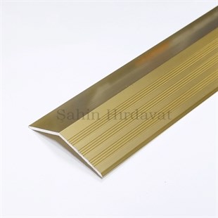 Alüminyum Kapı Eşik Seviye Profili Kot Farkı Yükseklik Profili Kapı Eşik Çıtası Sarı Renk