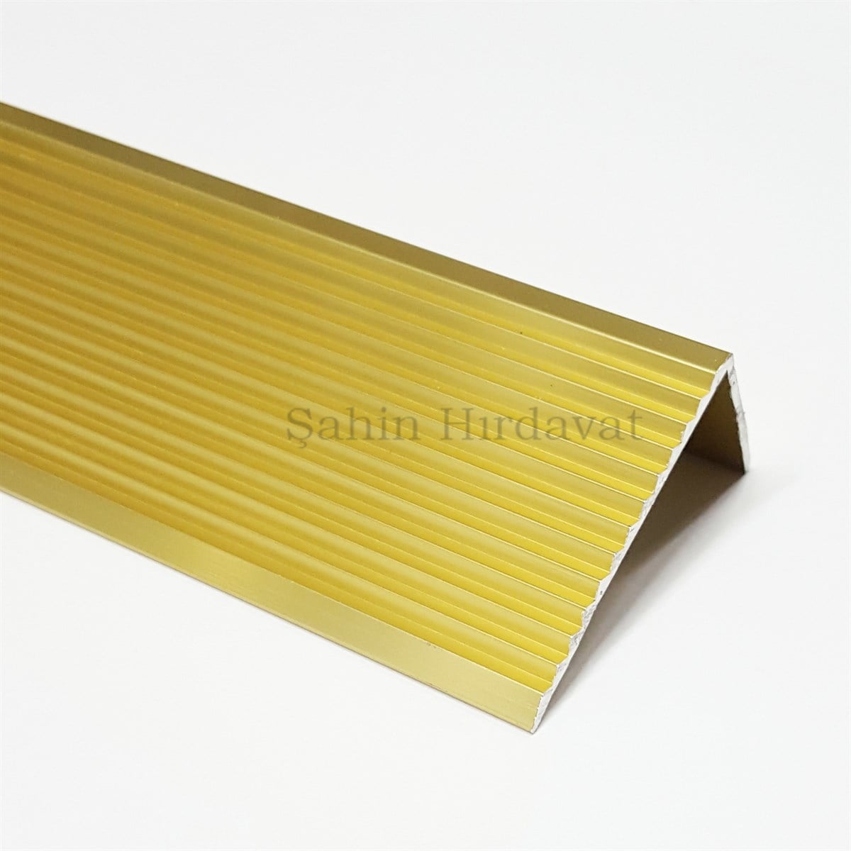 4 cm x 2 cm Alüminyum Köşe Profili Merdiven Profili Köşebent Sarı 100 cm