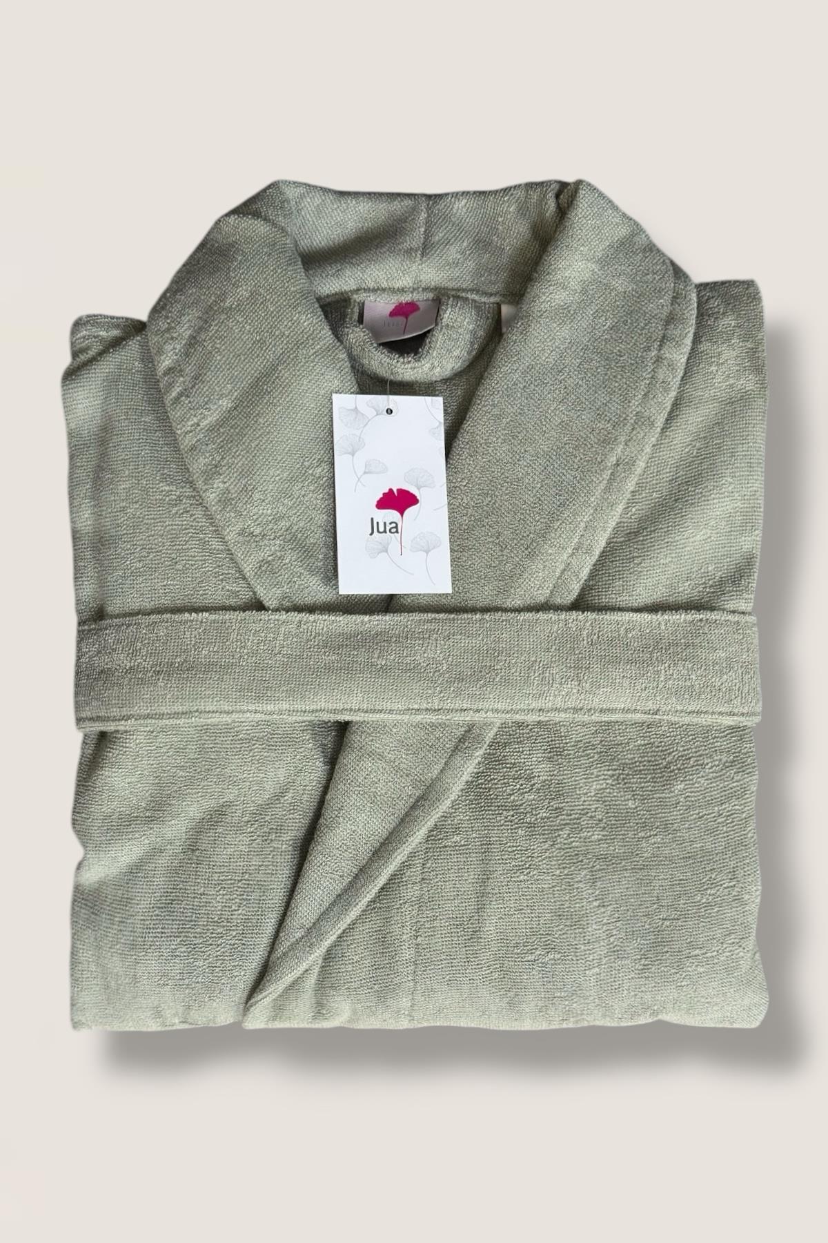 BAMBU BORNOZ DAİSY YEŞİL  ŞALYAKA CEPLİ