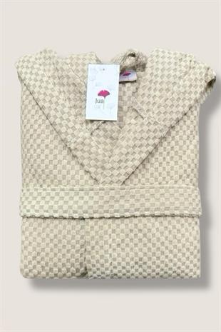 %100 PAMUK BORNOZ SAMANTA KREM