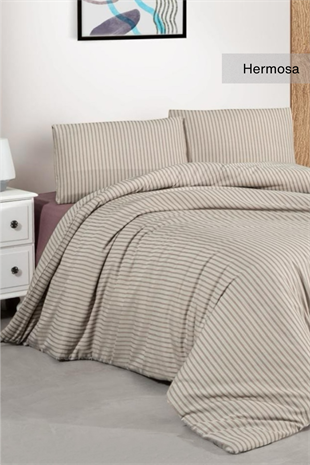 ÇİFT KİŞİLİK %100 PAMUK İPLİKTEN BOYALI NEVRESİM 200X220 ÇARŞAF 225X260 YASTIK KILIFI 50X70(2ADET) HERMOSA