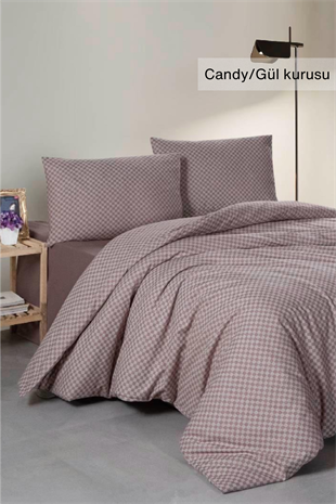 ÇİFT KİŞİLİK %100 PAMUK İPLİKTEN BOYALI NEVRESİM 200X220 ÇARŞAF 225X260 YASTIK KILIFI 50X70(2ADET)