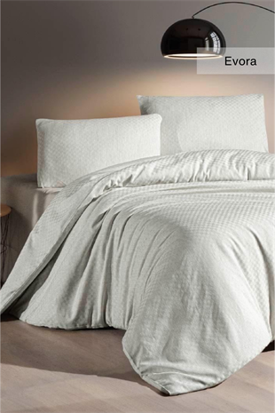 ÇİFT KİŞİLİK %100 PAMUK İPLİKTEN BOYALI NEVRESİM 200X220 ÇARŞAF 225X260 YASTIK KILIFI 50X70(2ADET) EVORA