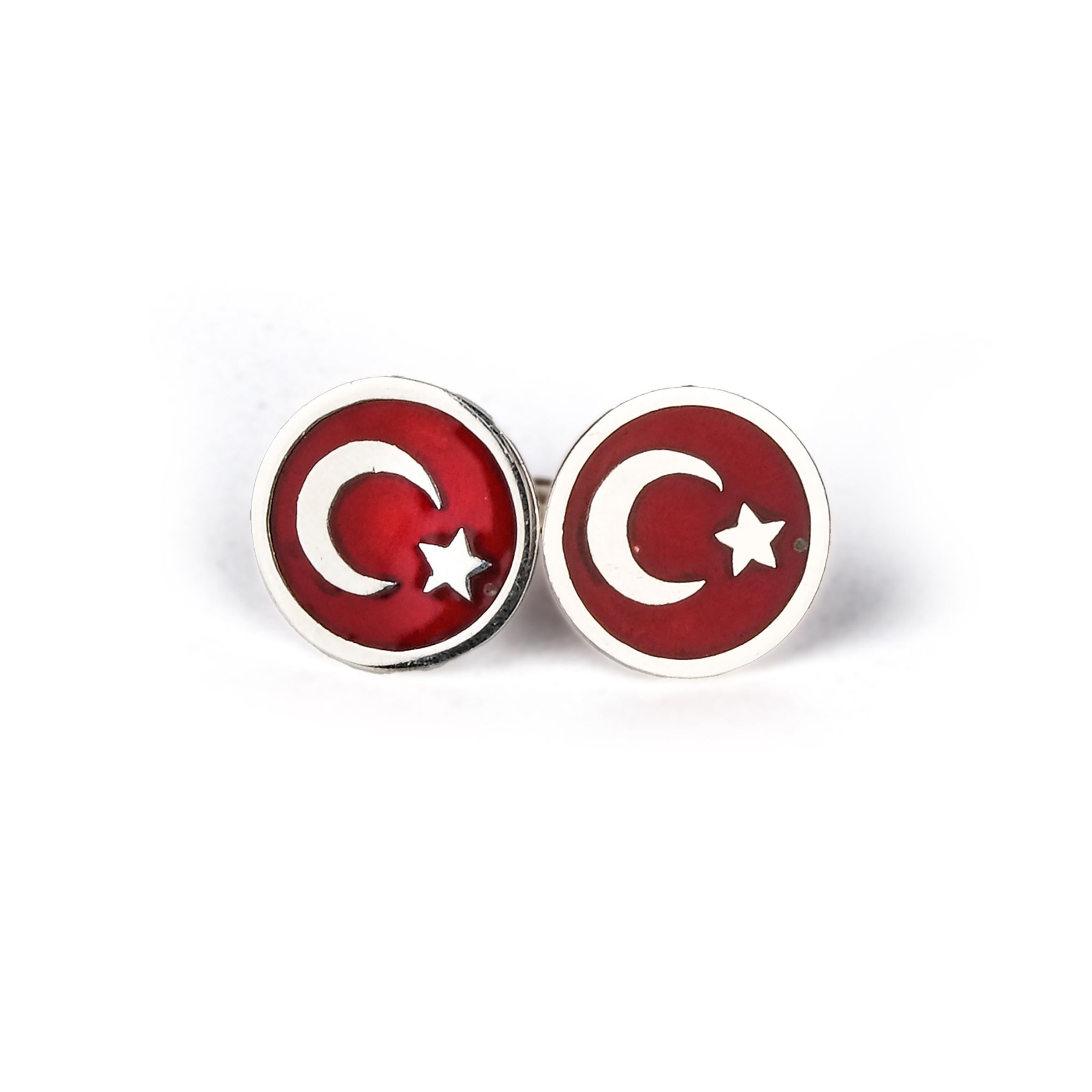 AY YILDIZLI KOL DÜĞMESİ (YUVARLAK)