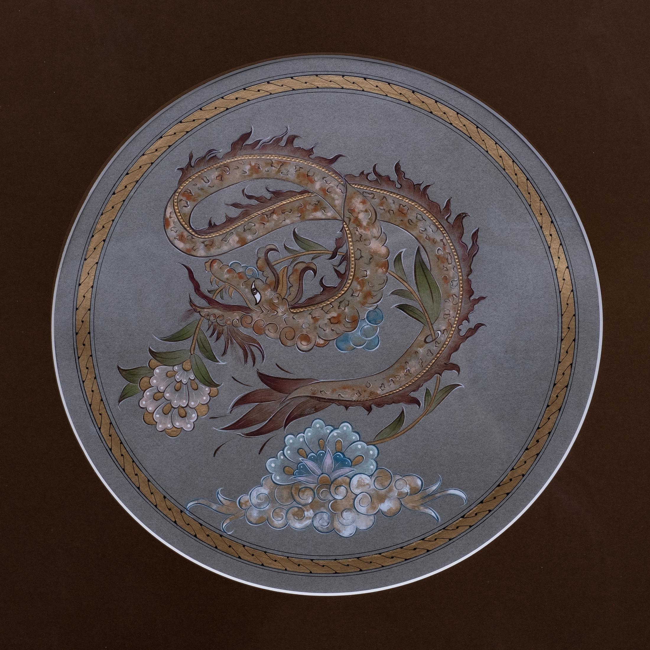 ÇİÇEKLİ EJDER TABLO