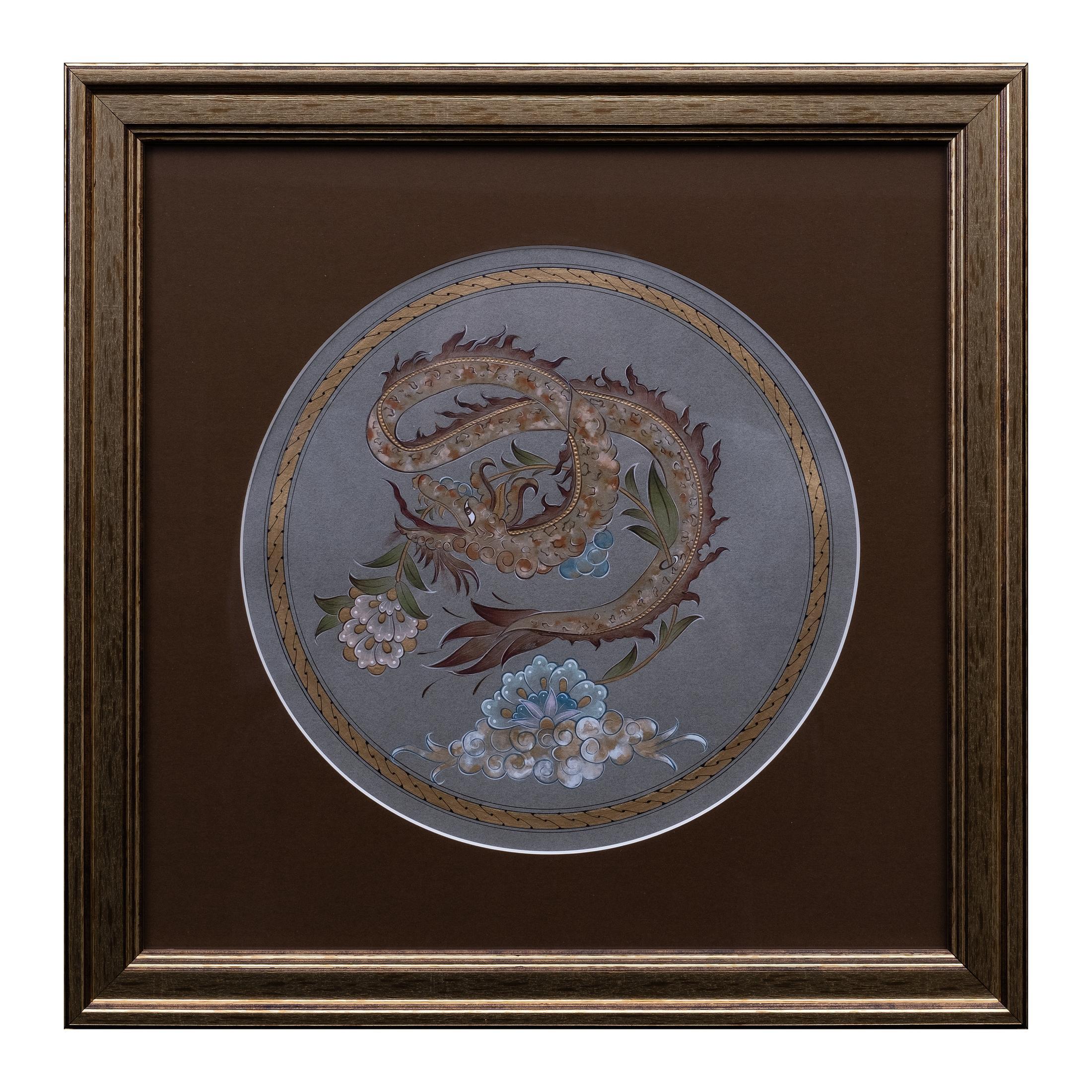 ÇİÇEKLİ EJDER TABLO