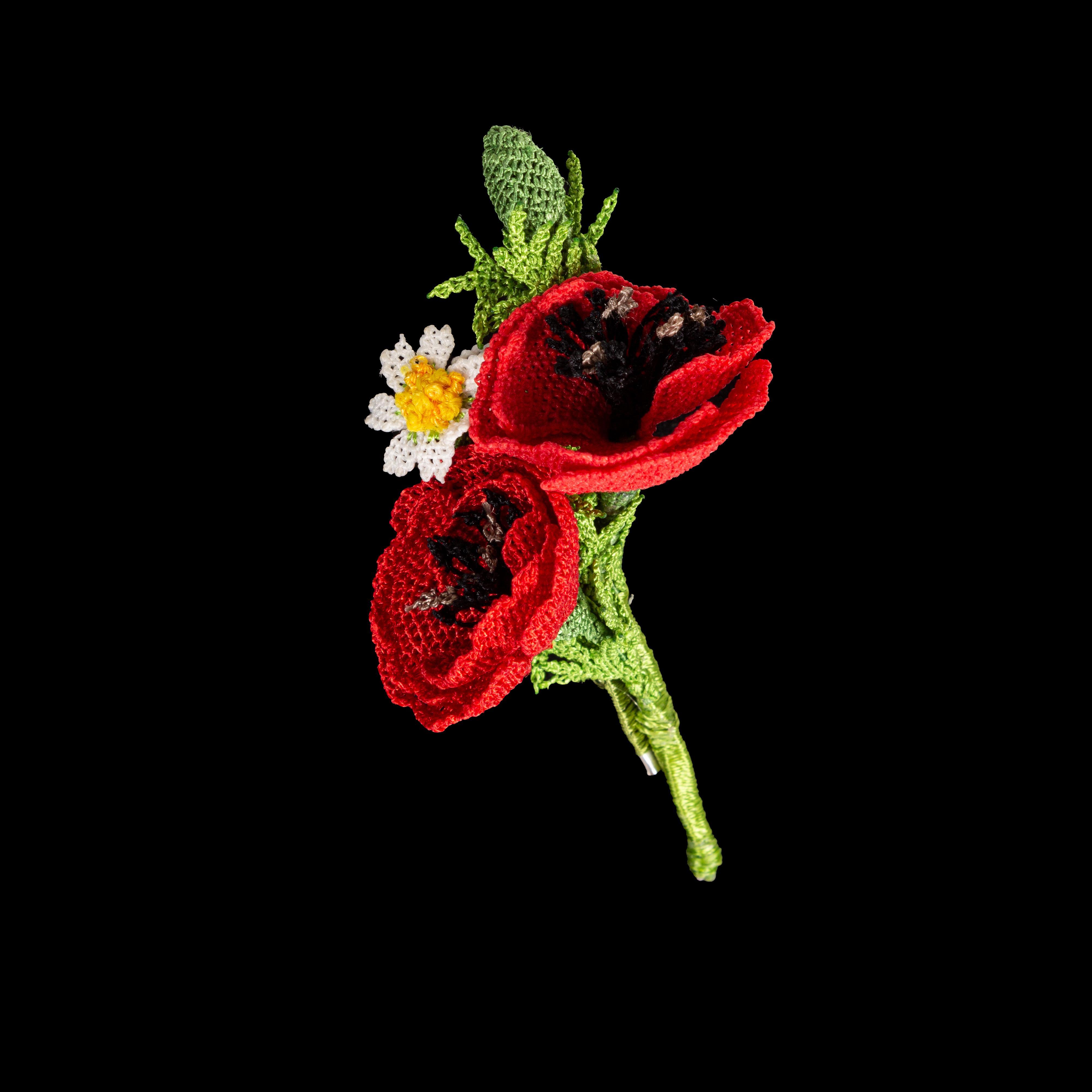 GELİNCİK YAKA İĞNESİ