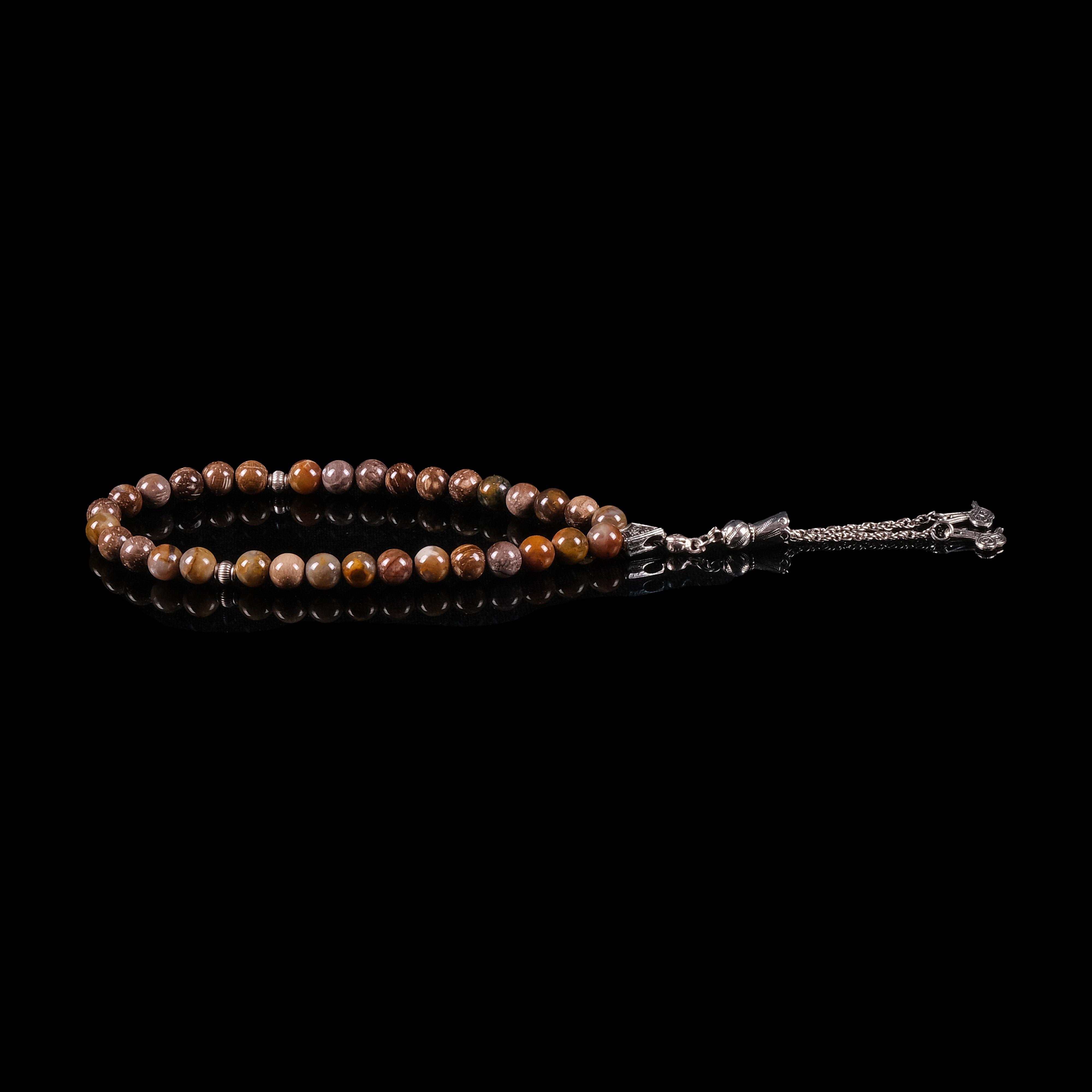 JASPER TAŞLI TUĞRA İMAMELİ TESPİH (29,9 GR)