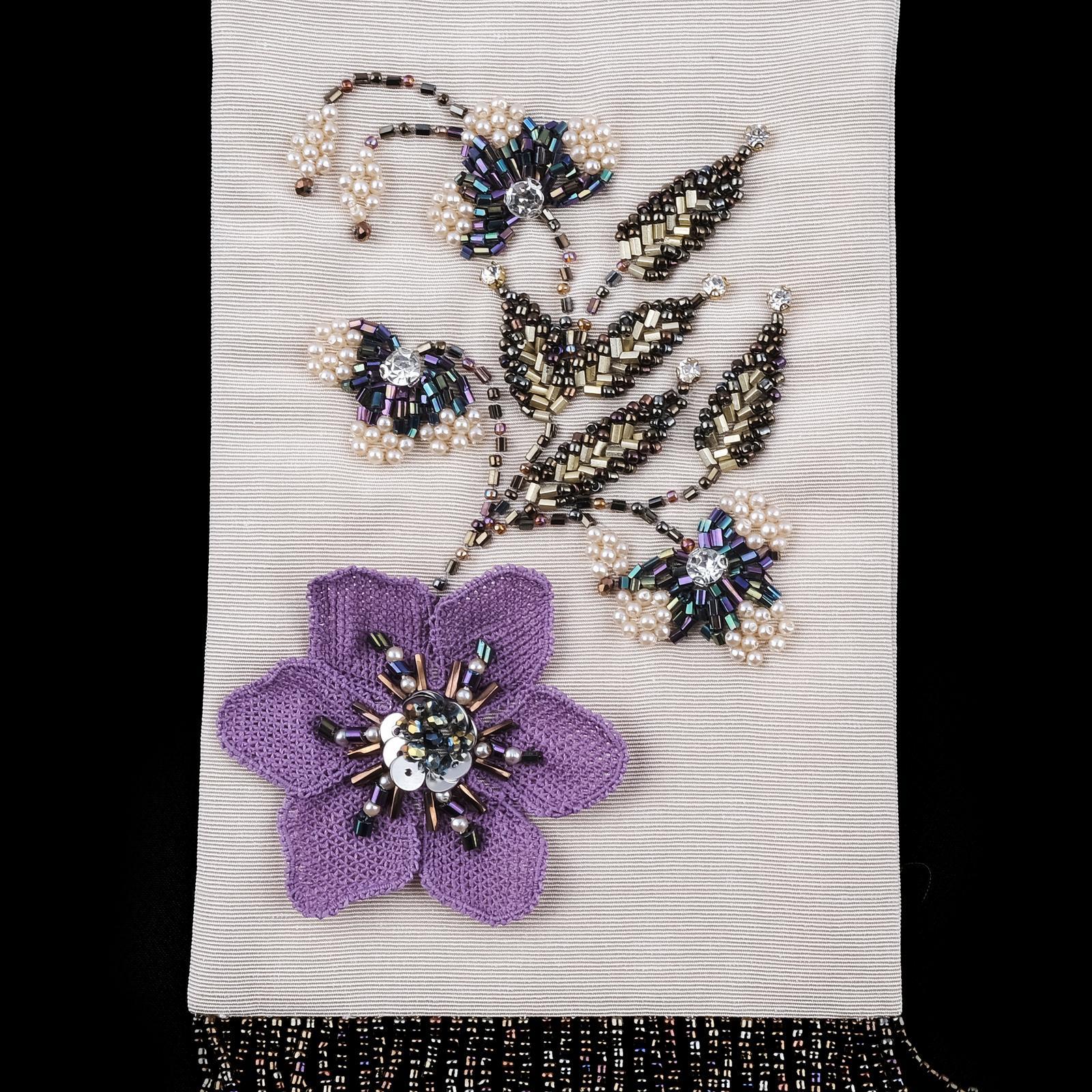 MOR ÇİÇEKLİ ÇANTA