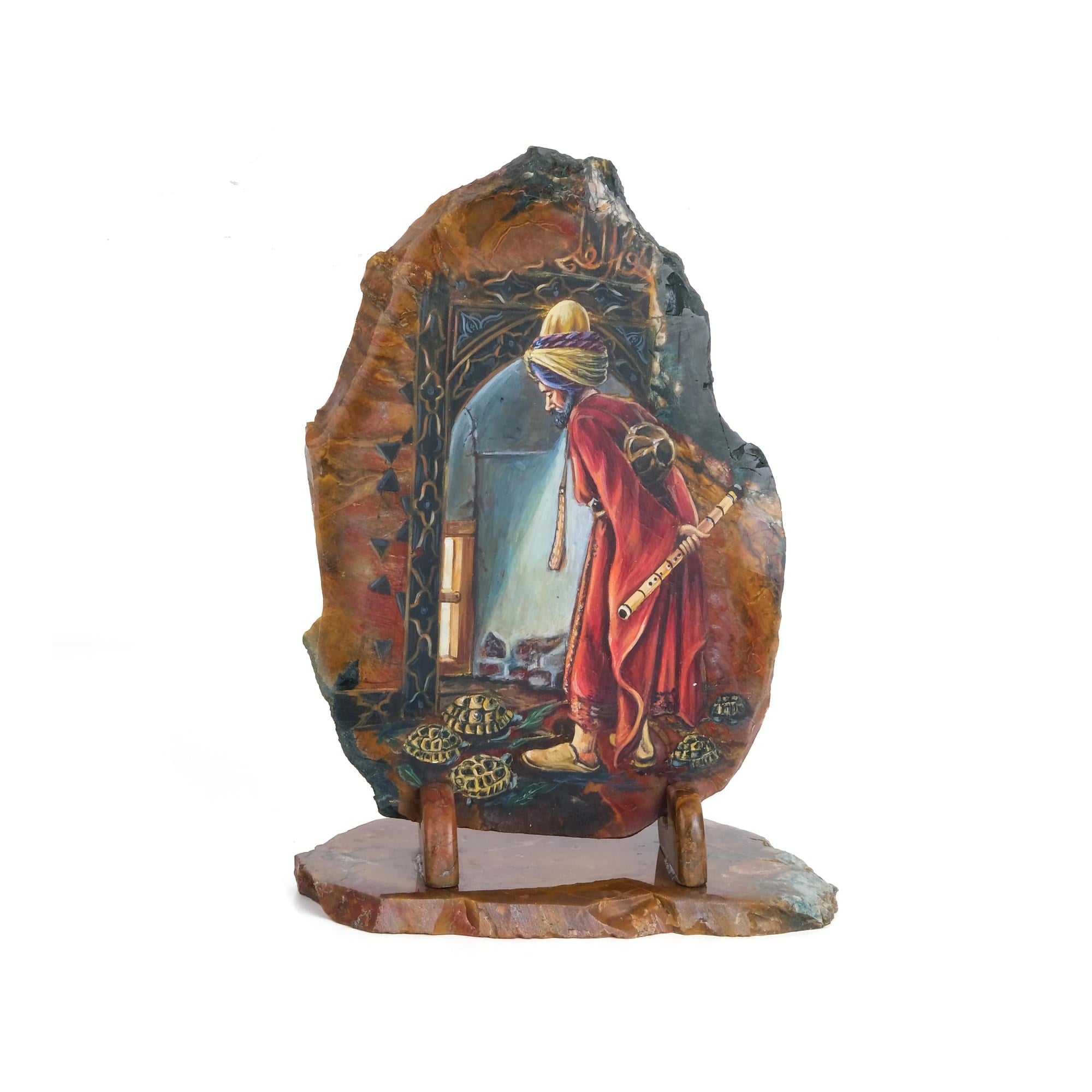 YARI DEĞERLİ TAŞ SÜSLEME KAPLUMBAĞA TERBİYECİSİ