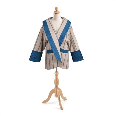 AÇIK ŞEKERİBOZ ÇİZGİLİ CEKET