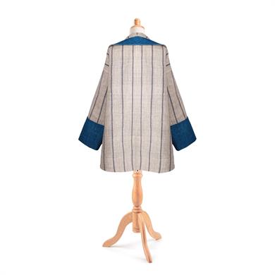 AÇIK ŞEKERİBOZ ÇİZGİLİ CEKET