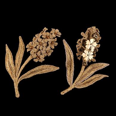 ALTIN SÜMBÜL YAKA İĞNESİ