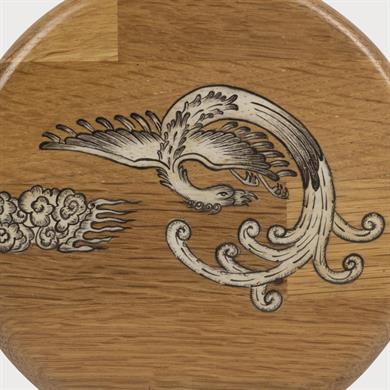 ANKA KUŞU BOYAMALI AHŞAP ÇANTA