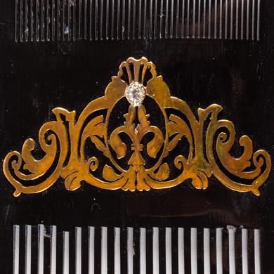 ATOM TAŞLI SİYAH KEMİK TARAK