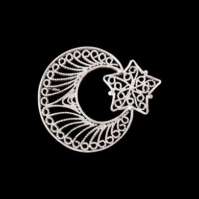 AY YILDIZ MOTİFLİ GÜMÜŞ BROŞLAR 3 (4,7 GR)