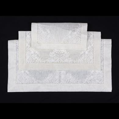 BEYAZ İŞ MASA ÖRTÜSÜ VE PEÇETE TAKIMI