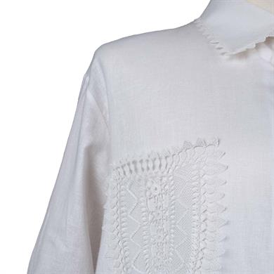 BEYAZ İŞ OYALI GÖMLEK