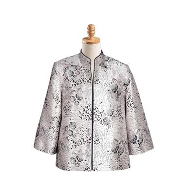 BİYELİ GRİ BROKAR CEKET