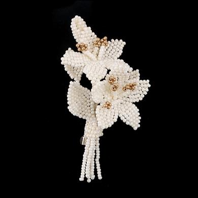 BONCUK YAKA ÇİÇEĞİ BROŞ