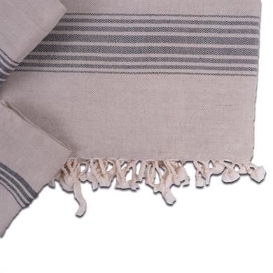 ÇİZGİLİ KETEN PEŞTAMAL SET