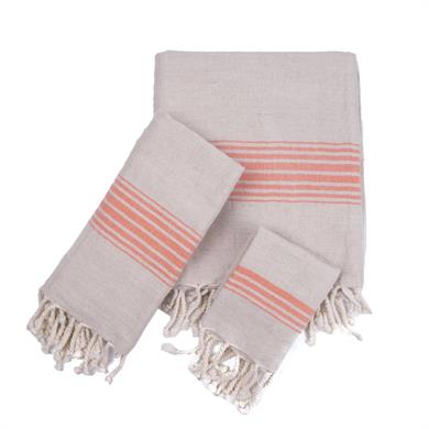 ÇİZGİLİ KETEN PEŞTAMAL SET