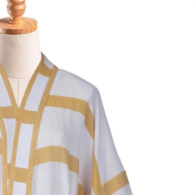 ÇİZGİLİ PÜSKÜLLÜ KİMONO