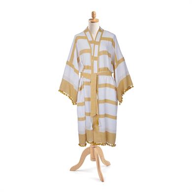 ÇİZGİLİ PÜSKÜLLÜ KİMONO