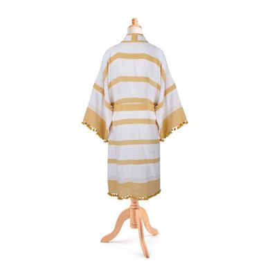 ÇİZGİLİ PÜSKÜLLÜ KİMONO