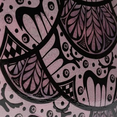 FRİG DESEN GEYİKLİ MOR BASIK VAZO