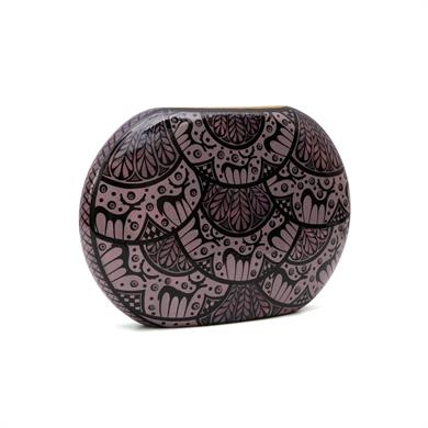 FRİG DESEN GEYİKLİ MOR BASIK VAZO