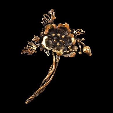 GELİNCİK ÇİÇEĞİ YAKA İĞNESİ (20,2 GR)