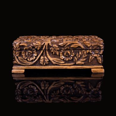 GÜL MOTİFLİ OYMA KUTU