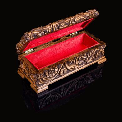 GÜL MOTİFLİ OYMA KUTU