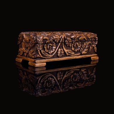 GÜL MOTİFLİ OYMA KUTU