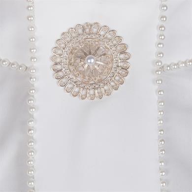 GÜMÜŞ BROŞLU BLUZ