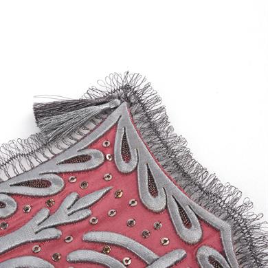 GÜMÜŞ İŞLEMELİ MARAŞ İŞİ KESE