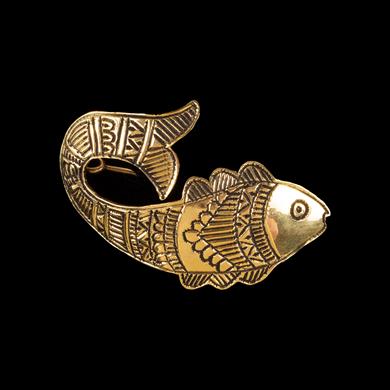 İŞLEMELİ BALIK BROŞ