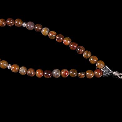 JASPER TAŞLI AY YILDIZ İMAMELİ TESPİH (27,8 GR)