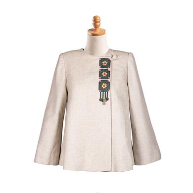 KANAVİÇE KETEN CEKET VE ÇANTA