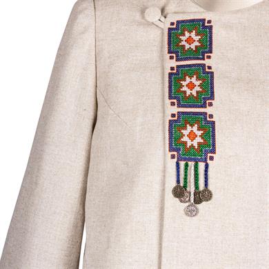 KANAVİÇE KETEN CEKET VE ÇANTA