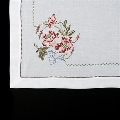 KANAVİÇE ODA TAKIMI GÜL MOTİFLİ (3 PARÇA)
