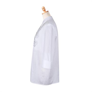 KARANFİL DESENLİ NAKIŞLI GÖMLEK